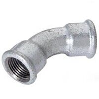 3inch BSPP Female Bend 45 Beaded DIN Galvani...