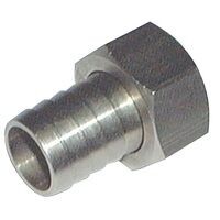 1/8inch BSPP x 3/16inch ID Female Swivel Flat Faced Hosetail Nickel Plated Brass