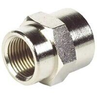 1/4inch BSPP x 1/8inch BSPP Female Reducing Socket Nickel Plated Brass Threaded Adaptor