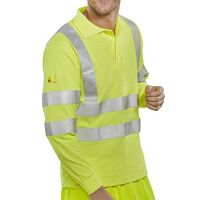 Fire Retardant Hi-Vis Anti Static Polo Long S...