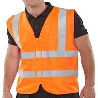 Fire Retardant Hi-Vis Waistcoat Orange XXXL