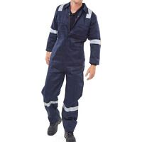 Flame Resistant Burgan Boilersuit Anti-Static Navy Blue 42