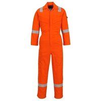 Flame Resistant Light Weight Anti-Static Coverall 280g (Orange / XXXL / R)