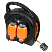 Sealey GCR20 20m Weatherproof Extension Reel with Thermal Trip 2 x 230V