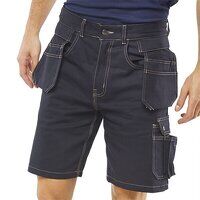 GRANTHAM MULTI-PURPOSE POCKET SHORTS NAVY BLU...