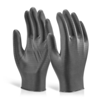 Glovezilla Black Large Nitrile Disposable Glo...