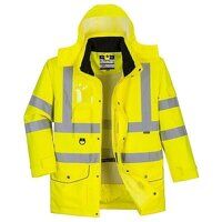 Hi-Vis Breathable 7-in-1 Traffic Jacket  (Yellow / S / R)