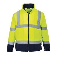 Portwest Hi-Vis Contrast Fleece (Yellow/Navy ...