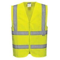 Hi-Vis Zipped Band & Brace Vest (Yellow / 3 X...