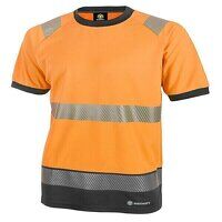 Hivis Two Tone Short Sleeve T Shirt Orange / Black XL