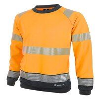 Hivis Two Tone Sweatshirt Orange / Black XL