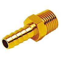 1/2inch NPT Male x 3/8inch Hose ID Brass Hose...