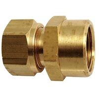 1/4inch OD x 3/8inch BSPP Brass Female Stud C...