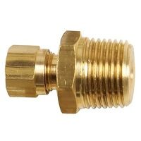 1/8inch OD x 1/4inch BSPT Brass Male Stud Cou...