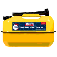 Sealey JC10RY Explosive-Safe Jerry Can 10L - Yellow