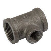 K-MI130-114-34N K-Line 1.1/4x3/4inch BSPT Unequal Tees, Reducing on Branch, Fig. 161 - Black