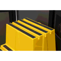 Sealey KS7 Heavy-Duty 3-Step Safety Steps with Anti-Slip Treads 150kg Capacity, Yellow - EN 14183