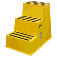 Sealey KS7 Heavy-Duty 3-Step Safety Steps wit...