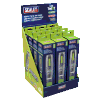 Sealey LED2001GDB Rechargeable Inspection Light 16W COB  1W SMD LED - Green - Display Box of 12