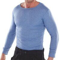 LONG SLEEVE THERMAL VEST BLUE XXXL