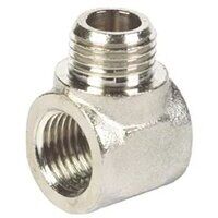 1/8inch BSPT  L Fitting Nickel Plated Brass Threaded Adaptor