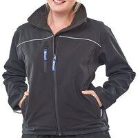 Ladies Soft Shell Jacket Black XS