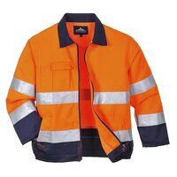 Madrid Hi-Vis Contrast Bomber Jacket  (Orange...