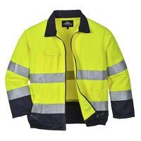 Madrid Hi-Vis Contrast Bomber Jacket  (Yellow/Navy / M / R)