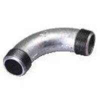 1/2inch BSPT Male Bend 90 Deg Beaded DIN Galvanised Malleable Iron, Fig 3