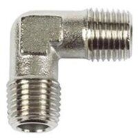 1/8inch BSPT Male Equal Elbow Nickel Plated Brass Threaded Adaptor