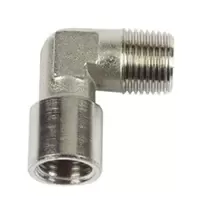1/4inch BSP Male x Female Equal Elbow Nickel Plated Brass Threaded Adaptor