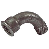 2inch BSP Male Female Long Bend Black Malleab...