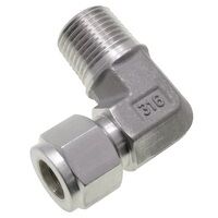 20mm Tube OD x 1/2inch BSPT Male Stud Elbow T...