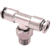 10mm x 1/4inch BSPT Male Swivel Branch Tee St...