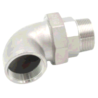 Male BSPT x Female BSPP Elbow PTFE Seat Stainless Steel