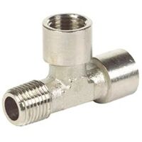 1/8inch BSP Male x Female x Female Equal Tee Nickel Plated Brass Threaded Adaptor