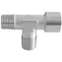 1/8inch BSP Male x Male x Female Equal Tee Nickel Plated Brass Threaded Adaptor