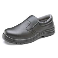 Micro-Fibre Slip On Shoes S2 Black Size 05
