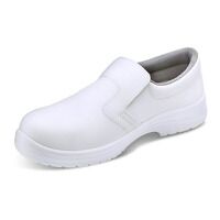 Micro-Fibre Slip On Shoes S2 White Size 05