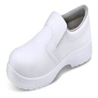 Micro-Fibre Slip On Shoes S2 White Size 09