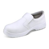 Micro-Fibre Slip On Shoes S2 White Size 12