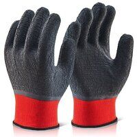 Multi-Purpose Fully Coated Latex Polyester Knitted Glove Black L (1 Pair)