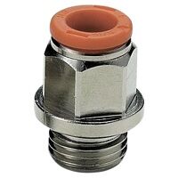 Nickel Plated Brass/Red Push-In Fittings