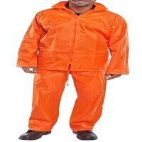 NYLON B-DRI WEATHERPROOF SUIT ORANGE L