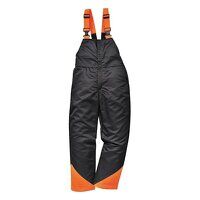 Portwest Oak Chainsaw Bib and Brace (Black / ...