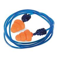 Orange Corded Tri Flange Reusable Ear Plug Snr 34