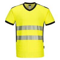 Portwest PW3 Hi-Vis V-Neck Mesh Insert T-Shir...