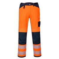 Portwest PW3 Hi-Vis Work Trousers (Orange/Nav...