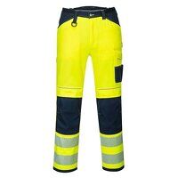 PW3 Hi-Vis Work Trousers (Yellow/Navy Short / 33 / S)