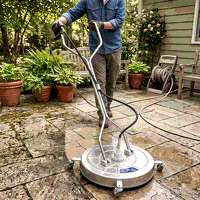 Sealey PWAK24 24 Surface Cleaner with Dual Handle  Rotating Spray Bar - Stainless Steel